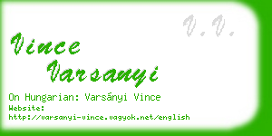 vince varsanyi business card