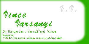 vince varsanyi business card